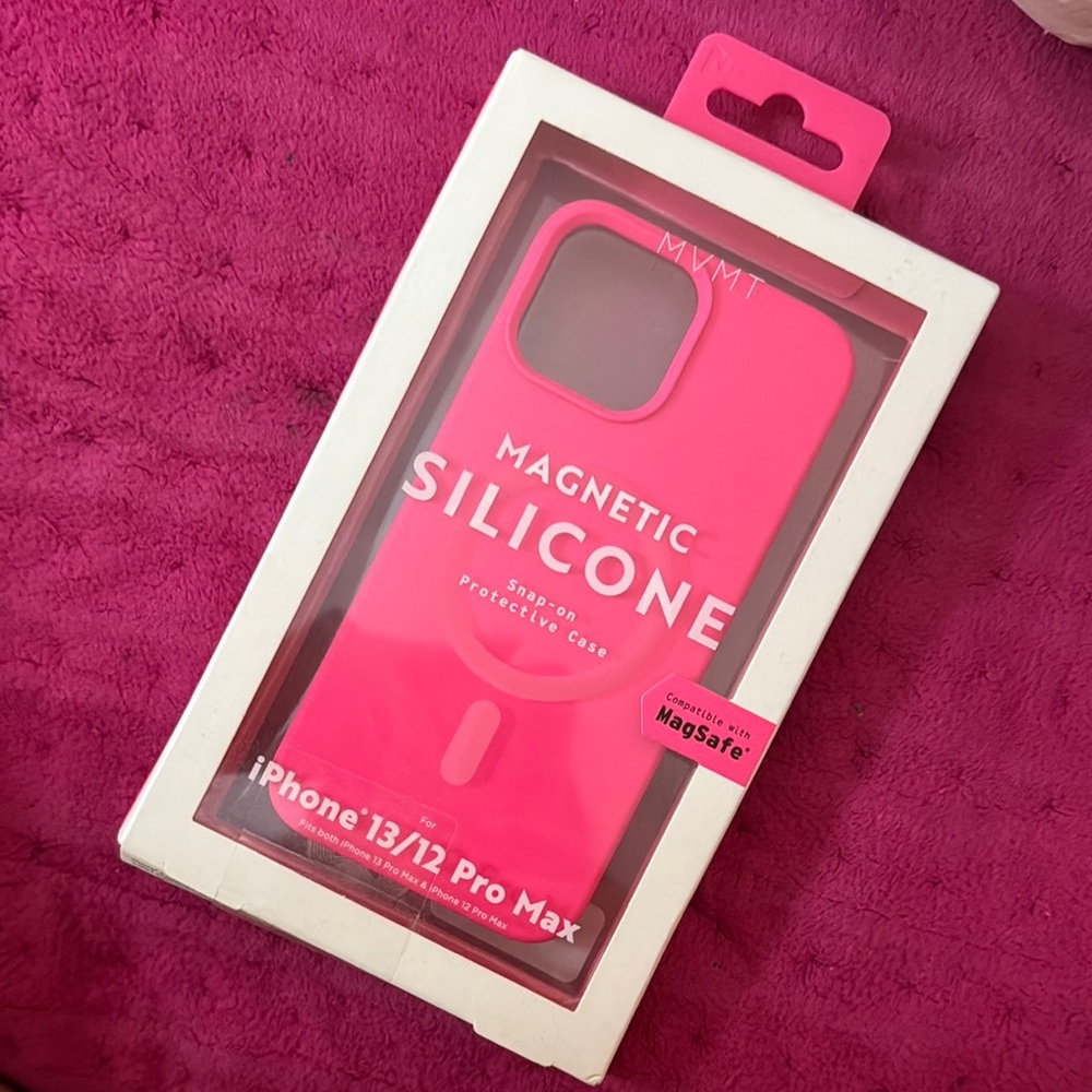 MVMT Pink Magnetic Silicone iPhone 13/12 Pro Max Case